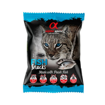 Alpha Spirit Snacks de Pescado gato (24 bolsas x 50g)
