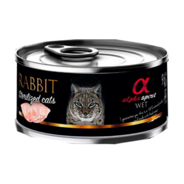 Alpha Sterile Cat Can. Rabbit 18x85gr