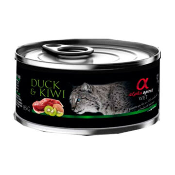 Alpha Can Cat Duck Kiwifruit 18x85gr